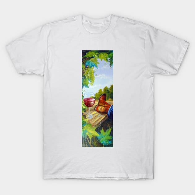 The wisdom of wine T-Shirt by OLHADARCHUKART